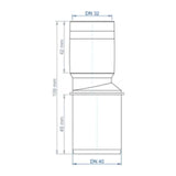 POLOPLAST PO Übergangsrohr POLO-KAL XS DN 40/32  – 102280