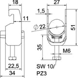 OBO Bügelschelle 2056 16-22mm Stahl tauchfeu erverzinkt  – 1186716