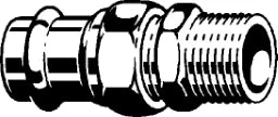 VIEGA Viega Verschraubung mit SC Sanpress 2265 flachdichtend in 28mm x R1 Sibr   – 120 047