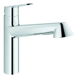 GROHE Grohe Eurodisc Cosmopolitan Sink Mixer Flat Spout Pull-out Spray Chrome - 32 257 002