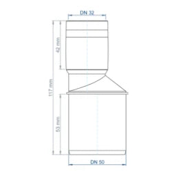 POLOPLAST PO Transition Pipe POLO-KAL XS DN 50/32 – 102281