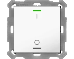 MDT KNX Push-button Light 55 x 55 mm 1-gang RGBW, pure white glossy, Switching – BE-TAL5501.B1