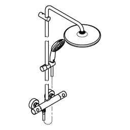 GROHE Grohe Shower system Tempesta 250 26670_1 Shower-THM KB Tempesta 250 chrome – 26 670 001