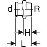 GEBERIT GE Mapress Therm Uebergang d35mm x R1 1/4, NPW  – 41709