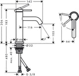 HANSGROHE HG Tecturis S Basin Mixer 110 CoolStart EcoSmart+ without Waste Set, Chrome – 73312000