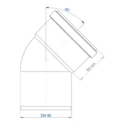 POLOPLAST PO Bogen POLO-KAL NG DN 90/45Grad   – 02172