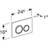 GEBERIT GE Actuation plate Sigma50 2-quantity glass white, round - 115.884.SI.1