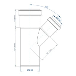 POLOPLAST PO Branch POLO-KAL NG DN 50/32/45Degree – 02209