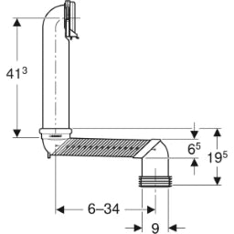 GEBERIT GE WC-Etagenbogengarnitur Monolith   – 131.088.29.1