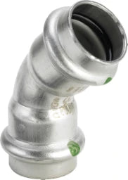 VIEGA Viega Bogen 45 Grad mit SC Sanpress Inox 2326 in 18mm Edelstahl   – 435 783