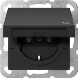 GIRA SCHUKO KD System 55 Black m – 4454005
