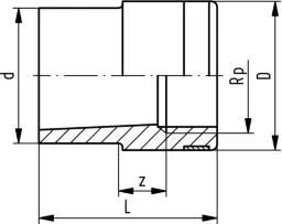 FISCHER GEORG GF Reduktionsnippel PVC-U d 20x3/8" IG   – 721910434