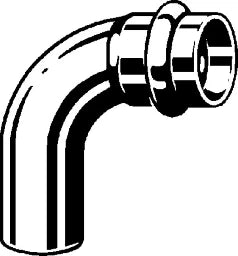 VIEGA Viega Bogen 90 Grad mit SC Profipress 2416.1 in 35mm Kupfer   – 291 693