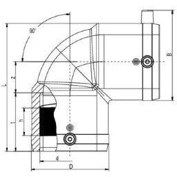 ALIAXIS Frialen Electrofusion Elbow W90 90° 2xSocket da160mm SDR11 ÖVGW Water PN16 – 615276