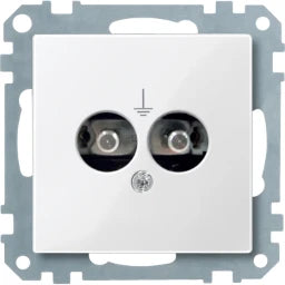 Merten Potential Equalisation Socket Insert, polar white gloss, System M – 290419
