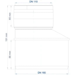 POLOPLAST PO Übergangsrohr POLO-KAL 3S DN 160/110  – 102745