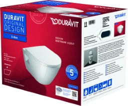 DURAVIT Duravit D-Neo Wall-mounted Washdown Toilet White Rimless, Toilet Seat with Soft Close – 45780900A1