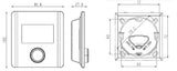 HERZ Room thermostat, electric, digital, 10-28°C, 230V – 3F79915