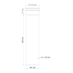 POLOPLAST PO Push-Fit Pipe POLO-KAL NG DN 125/500 – 02052