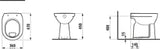 LAUFEN Laufen Pro Floorstanding Washdown Toilet, Seat Height 45cm, vertical outlet, LCC-white – H8259574000001