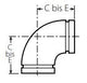 VICTAULIC Victaulic Stainless Steel Elbow, Grooved, 90 Degree, Model 410, SS316, 76.1mm – F0410M076ZZX060