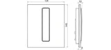 LAUFEN Laufen LIS INEO Flush Plate AU101 90910.1 for 94010.0 125x145x10 chrome matt. – H9091010070001