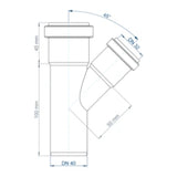 POLOPLAST PP Branch POLO-KAL NG DN 40/32/45Degree – 02203