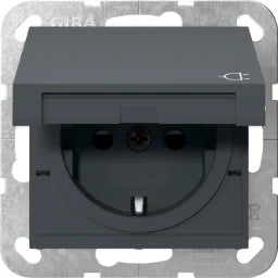 GIRA SCHUKO KD + SH System 55 Anthrazit  – 441428