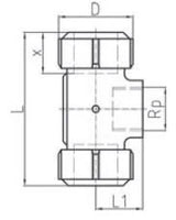 FISCHER GEORG FITTINGS Primofit T-Stück mit IG 6/4" verzinkt   – 775312055