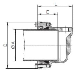 HAWLE System2000 End Cap Fig. 8075 PN10/16 DN 100 for PE/PVC OD 110 mm with 1" connection - 5007965