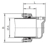 HAWLE System2000 End Cap Fig. 8075 PN10/16 DN 100 for PE/PVC OD 110 mm with 1" connection - 5007965