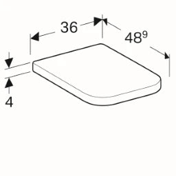 GEBERIT SANITAER Geberit Renova Plan toilet seat with soft-close mechanism, white – 572120000