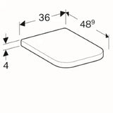 GEBERIT SANITAER Geberit Renova Plan toilet seat with soft-close mechanism, white – 572120000