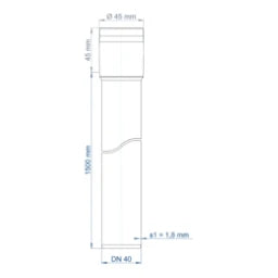 POLOPLAST PO Socket Pipe POLO-KAL XS DN 40/1500 – 102014