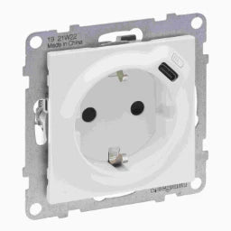 LEGRAND SEANO Schuko-Steckdose + USB-C mit Steck klemmen, Farbe: Ultraweiss  – 765126