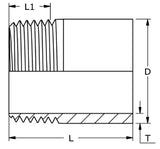 NORDS Nords Weld Nipple R-208 1" 40mm Material 1.4404 / 316L(1.4436) – 11-0208-06