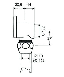 SCHELL SCHELL Wandscheibe 1/2"x 10mm  – 27 008 06 99