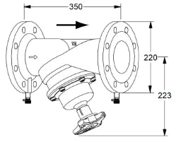 TA TA-STAF* Balancing Valve No. 52186090 PN16 DN 100 – 52 186-090