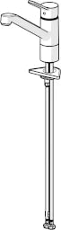 HANSA Hansa Primo Sink Mixer with Flexible Hoses, A210, chrome – 4948 2203