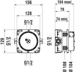 LAUFEN Laufen Passion UP concealed unit light with pre-shut-off valve – HF574037000000