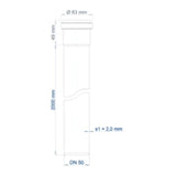 POLOPLAST PO Steckmuffenrohr POLO-KAL NG DN 50/2000   – 02025