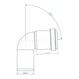 POLOPLAST PO Bogen POLO-KAL NG DN 32/87Grad   – 02104