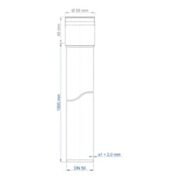 POLOPLAST PO Socket Pipe POLO-KAL XS DN 50/1500 – 102024