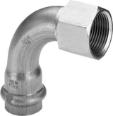 VIEGA Viega Bogen 90 Grad mit SC Sanpress Inox 2314.5 in 15mm x Rp1/2 Edelstahl   – 437 091