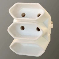 GEBRO Euro-Triplexstecker reinweiß   – 482RW