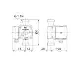 GRUNDFOS Grundfos Circulating Pump UP 20-15 N 150mm 1x230V G1_1/4 – 59641500