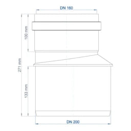 POLOPLAST PO Transition Pipe POLO-KAL NG DN 200/160 – 02981