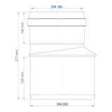 POLOPLAST PO Transition Pipe POLO-KAL NG DN 200/160 – 02981