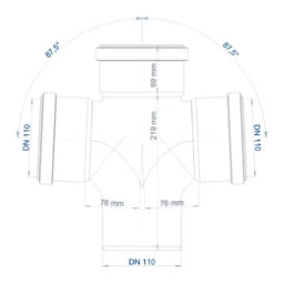 POLOPLAST PO Double Branch POLO-KAL NG DN 110/110/87 Degrees – 02267