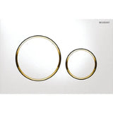 GEBERIT GE Sigma20 dual-flush plate white-gold-white, round – 115.882.KK.1